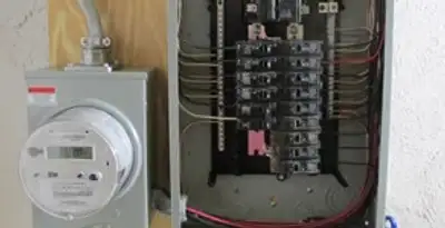 electrical panel upgrade service showing outdated electrical panel prepared for professional replacement in Columbia, MO