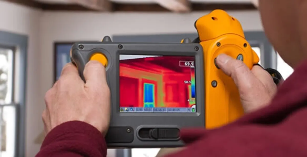 home energy audit service capturing thermal readings to analyze insulation and electrical efficiency in Columbia, MO