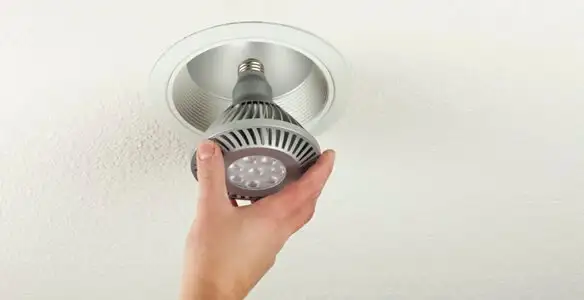 lighting installation service featuring recessed ceiling light installed by licensed professionals in Columbia, MO