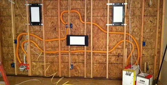 new construction wiring project displaying complete electrical system layout installed by professionals in Columbia, MO